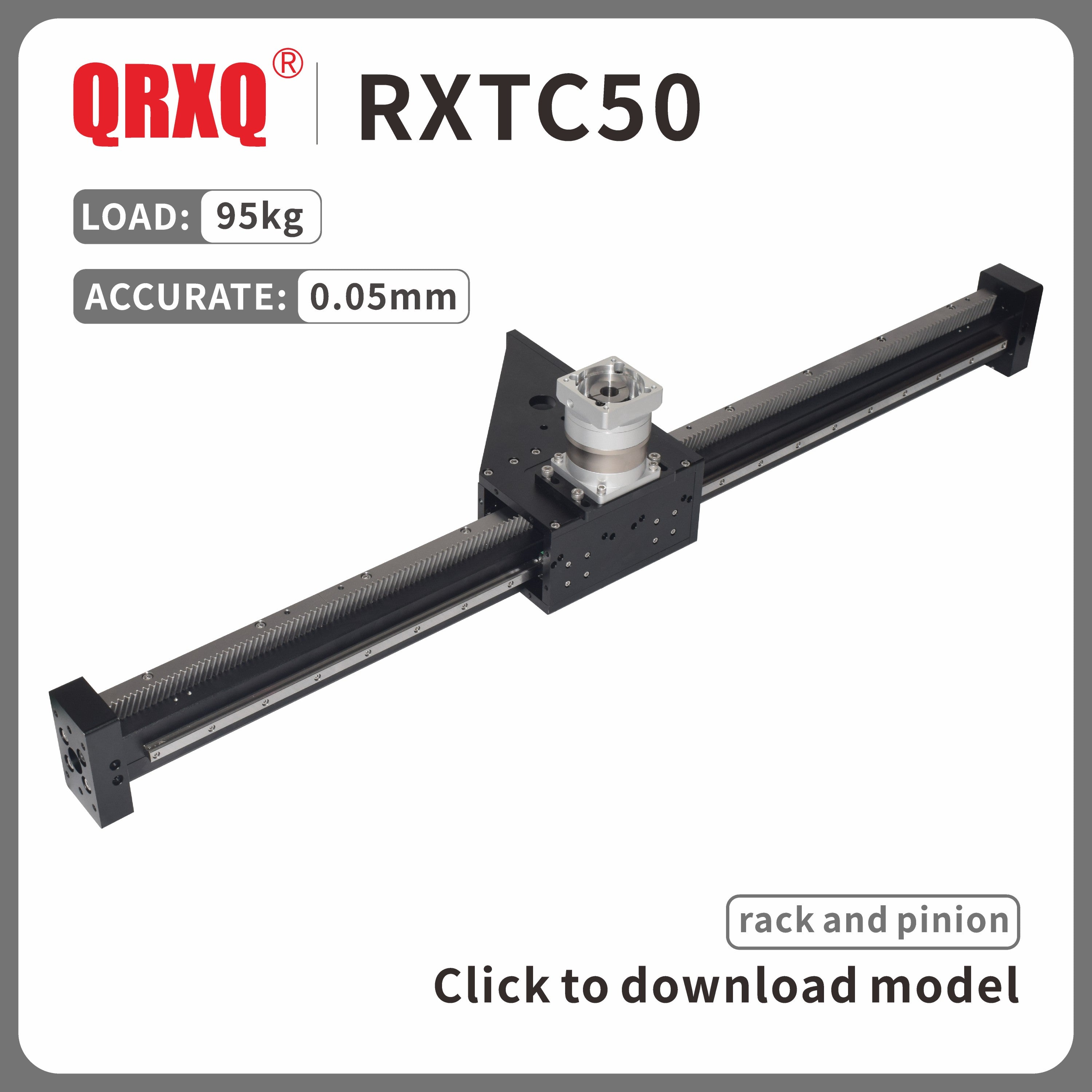 RXC50 rack and pinion module wide double rail precision moving linear ...