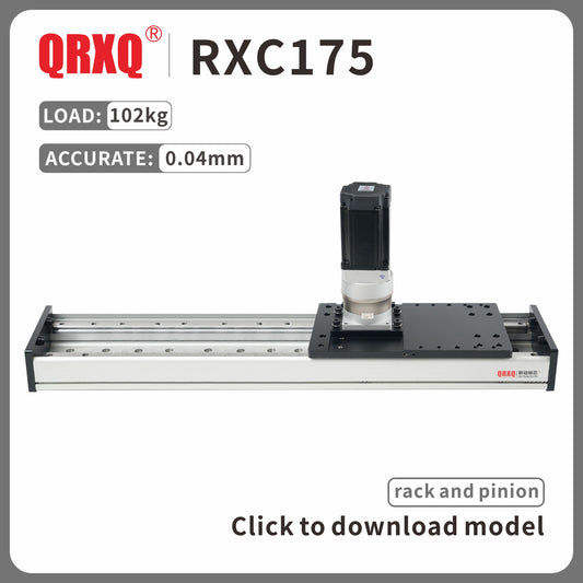 Módulo de piñón y cremallera RXC175, carril doble ancho, guía lineal móvil de precisión, deslizamiento lineal, carga grande 100KG 