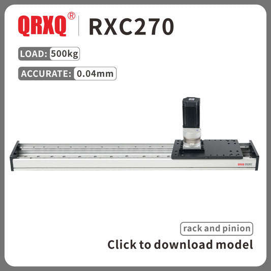 Módulo de piñón y cremallera RXC270, carril doble ancho, guía lineal móvil de precisión, deslizamiento lineal, carga grande 250KG