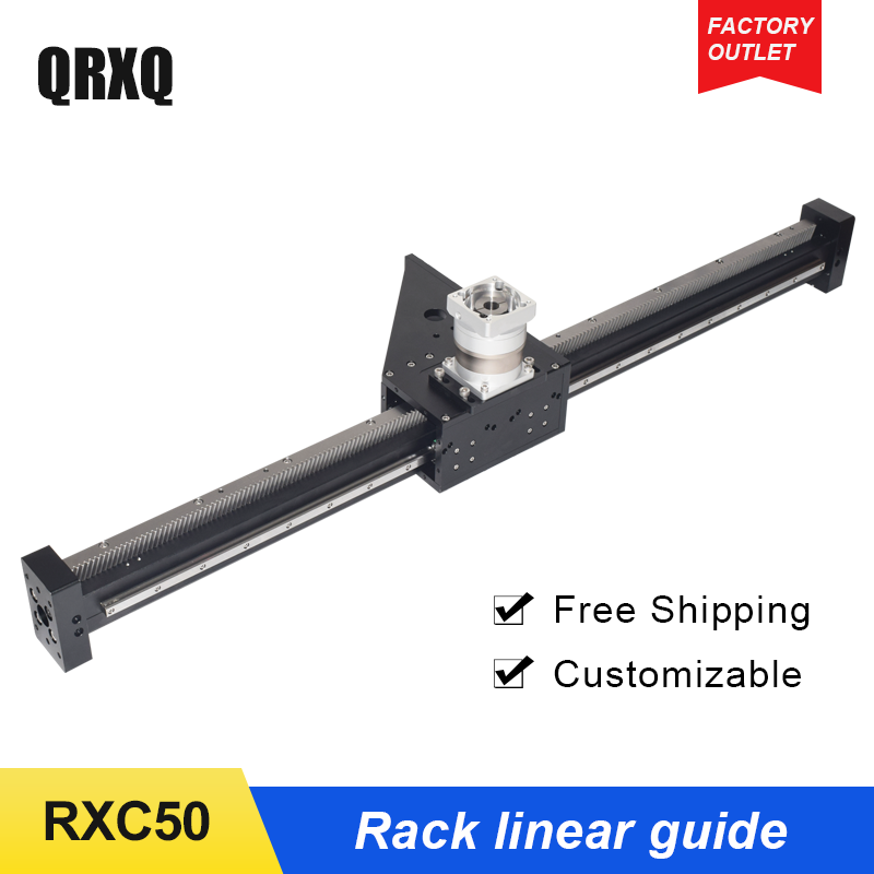 Linear Guide Rack End RXC50 rack and pinion module wide double rail precision moving linear ...